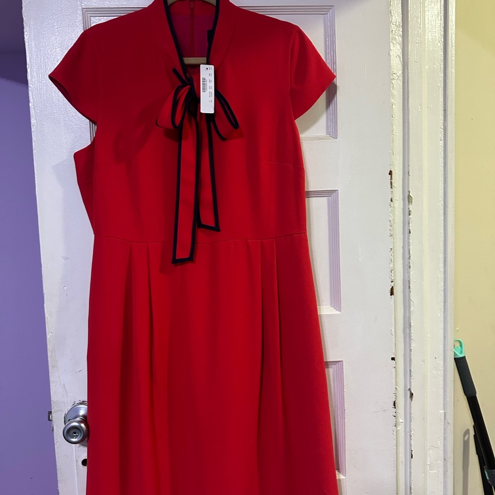 J. Crew Vibrant Red Asymmetrical Dress